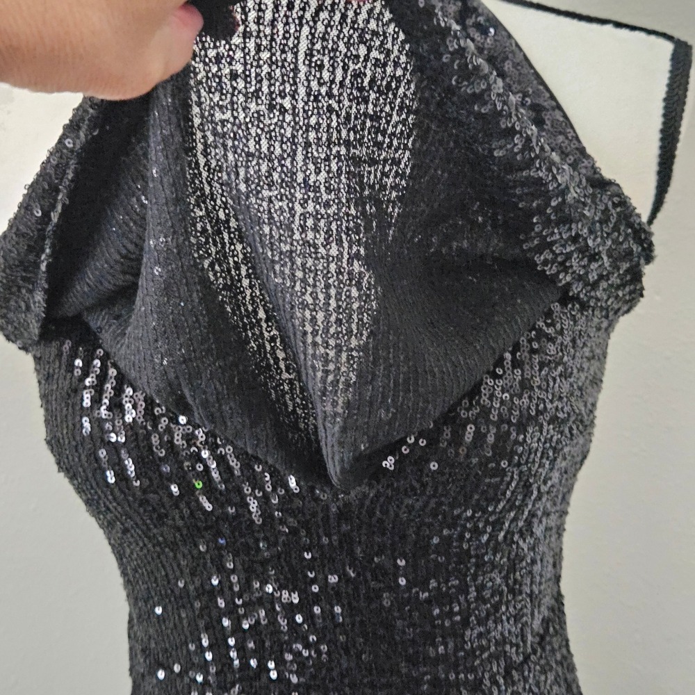 Fashion Nova In The Glow Sequin Jumpsuit Black Gold sz S NWT Fest Party - Picture 7 of 17
